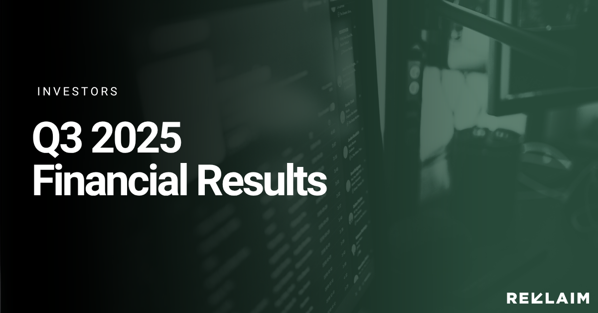 Reklaim Ltd Reports 10% Year-to-Date Revenue Growth and Advances Product Investments in Q3